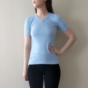 Cotton-Poly V-Neck Tee